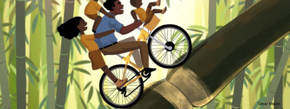 Bicicletas de bambú para que niños no abandonen la escuela